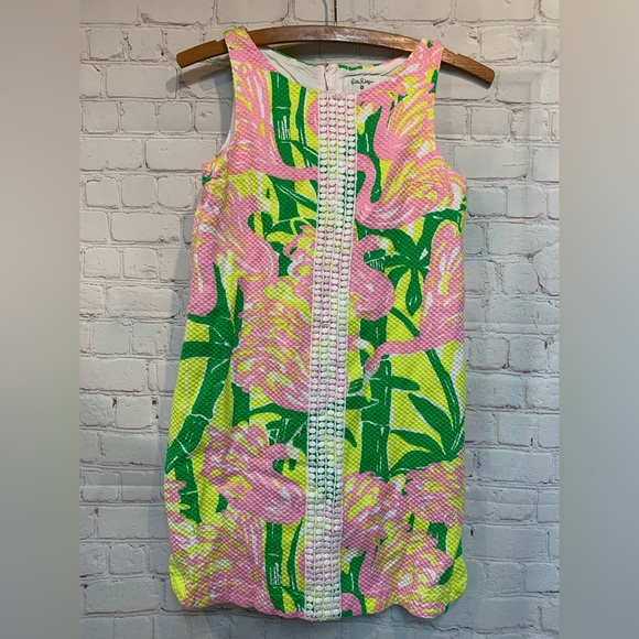 Lilly Pulitzer Other - Lilly Pulitzer x Target Flamingo Pink and Green Mini Dress Size L 10 12